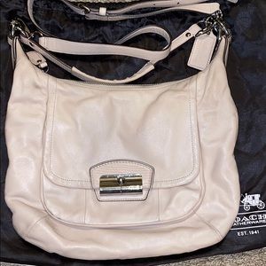 Coach Leather Handbag - Beige Crossbody